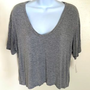 Brandy Melville one size grey short sleeve women cotton blend t-shirt